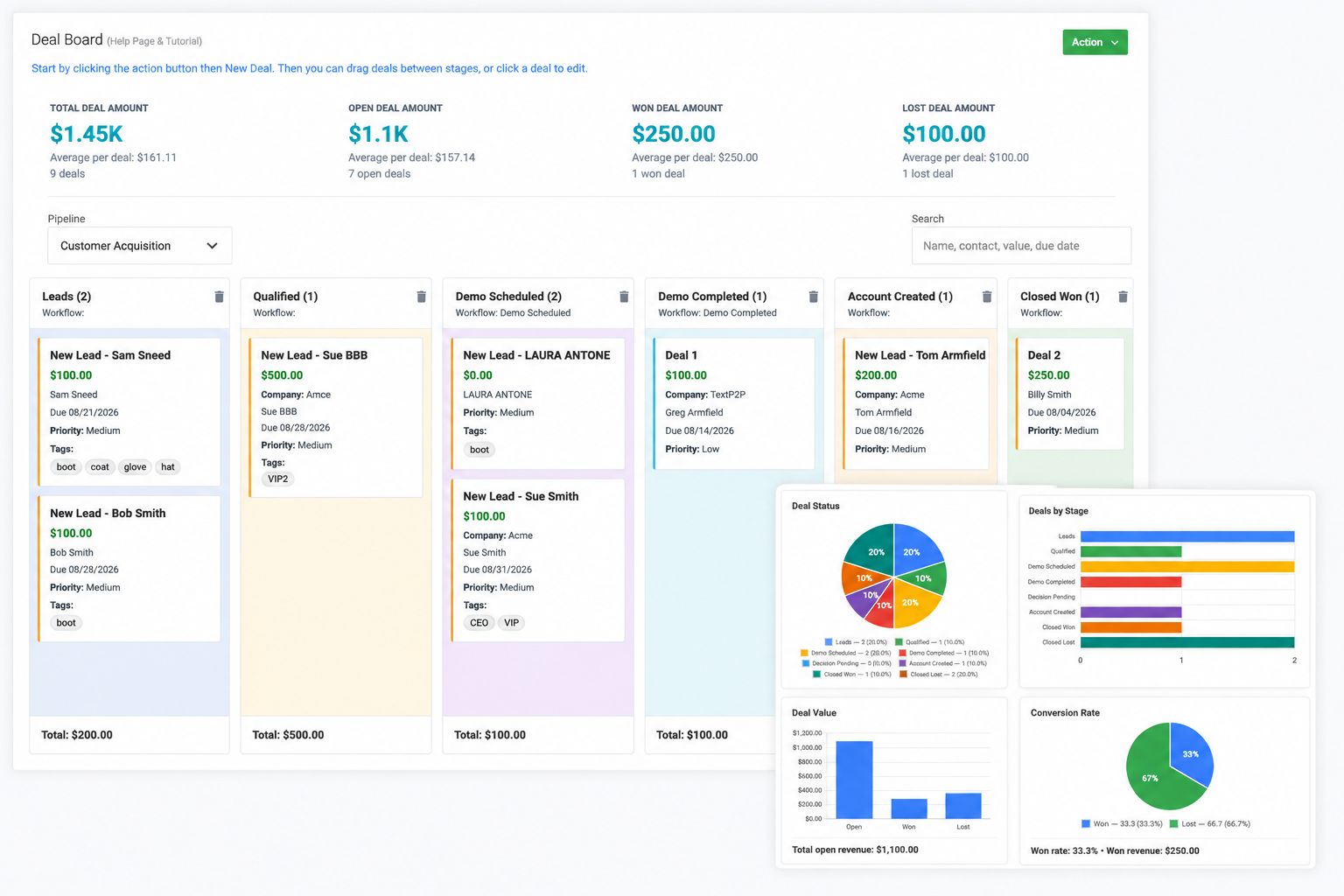 Business appointment calendar with automated reminders